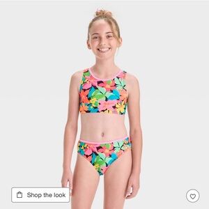 Girls' Island Vacay Floral Bikini Set - Cat & Jack™ Black